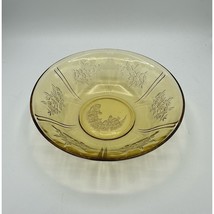 Vtg Art Deco Bowl Federal Amber Depression Glass Sharon Rose 8.5&quot; Salad Serving  - £9.42 GBP