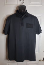 Travis Mathew Men&#39;s Black Short Sleeve Front Pocket Polo Golf Shirt Size... - £28.51 GBP