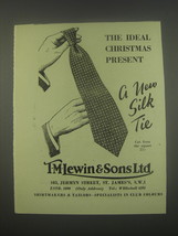 1949 T.M. Lewin &amp; Sons Silk Tie Ad - The ideal Christmas present - £14.78 GBP