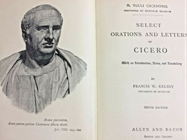 1905 Latin Classics CICERO SELECT ORATIONS textbook language study HC w/glossary - £23.36 GBP
