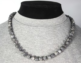 Larvikite Necklace - 8mm Beaded Necklace for Men/Women - Labradorite Necklace - £23.53 GBP