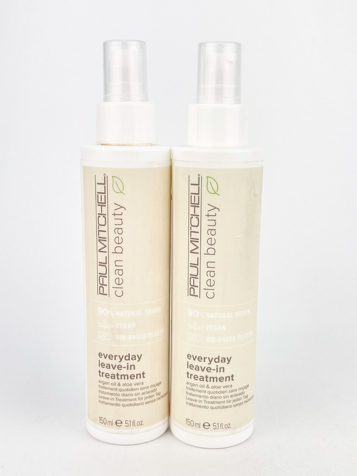Paul Mitchell Clean Beauty Everyday Leave In Treatment Argan Oil Aloe Lot of 2 - £29.56 GBP