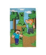 Minecraft Fleece Blanket Children&#39;s Gamers Large Throw 100 x 150cms - £16.74 GBP