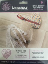 Crafters Companion Threaders HEART NEST DIES FOR FABRIC NEW 568343 C48 - $32.99