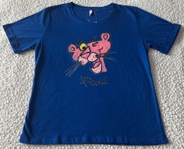 The Pink Panther  Blue T-shirt Cotton &quot;Pink&quot; Size S NWOT - $19.98