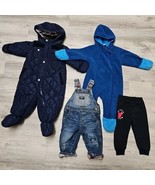 Clothes Lot Boys Sz 12 M 12-18 4pc Rothschild Snowsuit REI Fleece Suit O... - $55.09 CAD