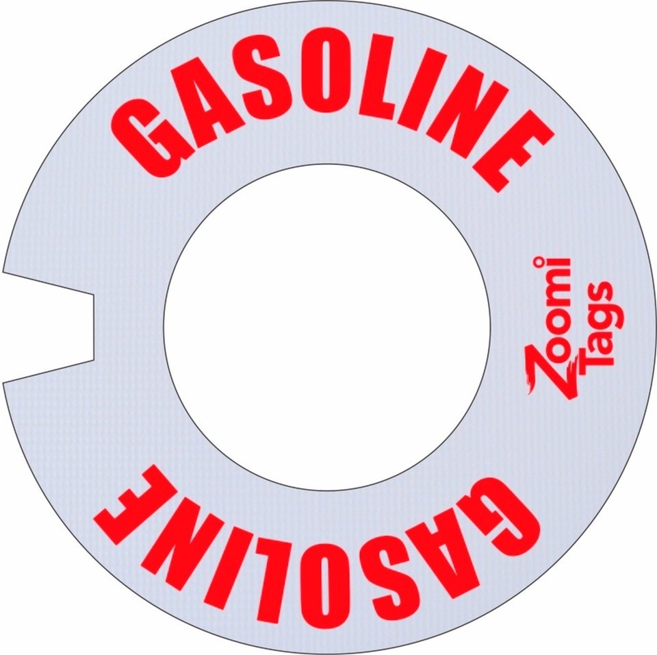 zOOmitags GAS can ID Tag GASOLINE lawnmower car auto truck fuel zoomitag... - $13.74