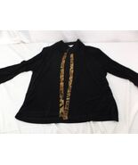 Alfred Dunner Black w/ Animal Print Trim Dress Jacket Coat Large Petite ... - $21.92 CAD