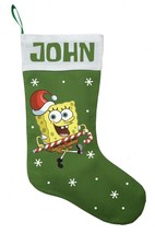 Spongebob Christmas Stocking, Personalized Spongebob Christmas Stocking - $38.00
