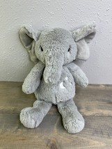 Carters 11 inch plush elephant lovey embroidered stars moon gray - £19.45 GBP