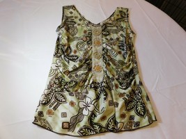 Moa Moa Ladies Women&#39;s Blouse Sleeveless Tank Top Floral XL xlarge Pre-owned - £12.33 GBP