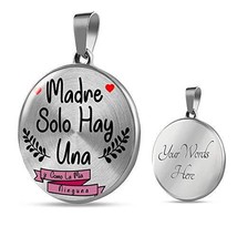 Express Your Love Gifts Latina Spanish Gift for Mom Circle Necklace Stainless St - £43.38 GBP