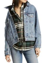 Levi&#39;s Women&#39;s Ex-Boyfriend Trucker Denim Jean Jacket Blue Size Small S ... - €46,36 EUR