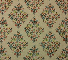 Lacefield Designs Blythe Honeydew Blue Red Floral Medallion Fabric By Yard 55&quot;W - £10.96 GBP