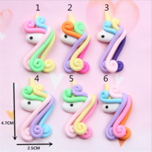 Polymar Clay Unicorn Cake Toppers Set Of 5 2&quot; Tall - $5.00