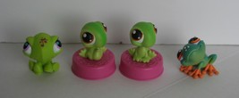 Littlest Pet Shop #50 Frog Retire, Musical Talent Frog & 2 Frogs on Pedestals - £10.09 GBP