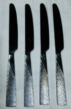 Set of 4 Towle Barretta Stainless Steel Hammered Pattern Butter Knives - £14.03 GBP