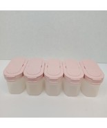 Lot of 5 Tupperware Modular Mates Salt Pepper Spice Shakers #1843 Pink - £18.93 GBP