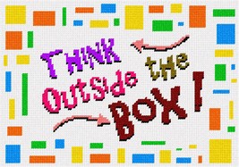 Pepita Needlepoint kit: Think Outside The Box, 10&quot; x 7&quot; - £40.06 GBP+