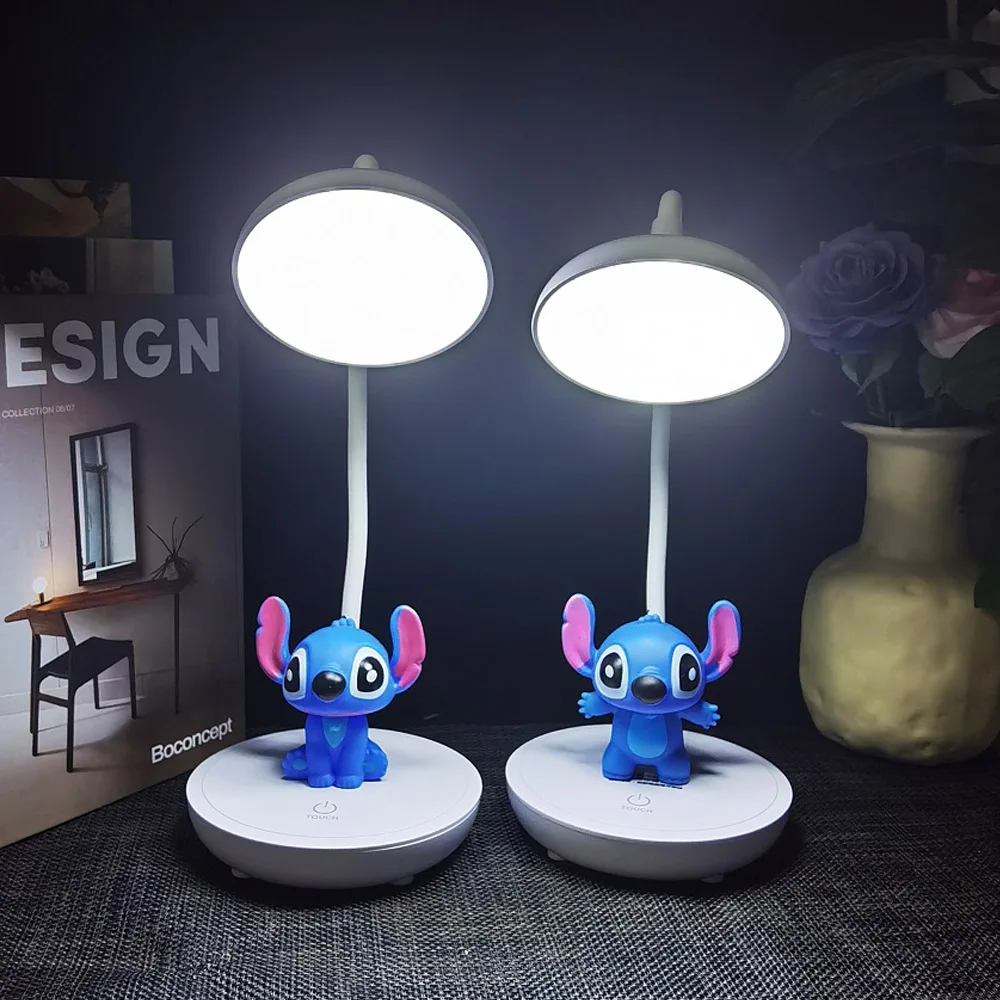 Stitch LED Cute Reading Table Lamp 3 Segment Dimmable Eye Care Reading Lamp 360° - £10.51 GBP+