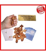 Elegant Olive Wood Palm Crosses - 2.5 Inch Handcrafted Set for Faith Dec... - $32.66