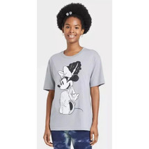 NWT Disney Women&#39;s Minnie Mouse Graphic Frankenbride T-Shirt, Gray, XS - £5.16 GBP