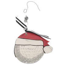 Kalyn Dunks For Glory Haus Santa Hat  Golf Ball Flat Ceramic Christmas Ornament - £5.49 GBP