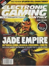 Electronic Gaming Monthly Magazine Jade Empire Splinter Cell Chaos Theory 2005 - £15.66 GBP