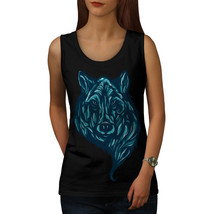 Wolf Beast Calm Animal Tee USA Animal Women Tank Top - £9.71 GBP