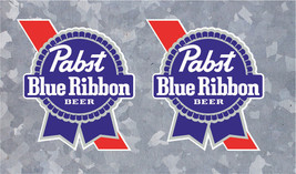 2x 3&quot; tall Pabst Blue Ribbon Logo Decals - FREE SHIPPING - US Seller - £3.68 GBP