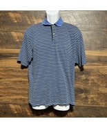 Callaway Shirt Opti-Dri Polo Mens Medium Blue Striped Golf Performance S... - $209.67 MXN