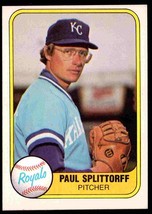 Kansas City Royals Paul Splittorff 1981 Fleer Baseball Card #30 nr mt - $0.50