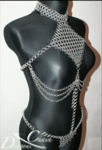Chainmail Swim Wear Bra Pantie Girl Design Antique sexy Body Harness - £51.04 GBP
