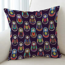 Matryoshka Russian Doll Pattern Cushion Cover - $17.61 CAD