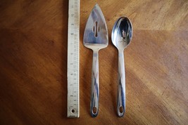 Oneida Raffia Stainless Steel Serving Lot Pie Cake Spatula &amp; Solid Spoon - $11.40