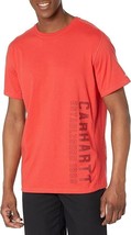 Carhartt Force T Shirt Mens M Red Relaxed Fit Midweight LOGO Short Sleeve NEW - £23.63 GBP