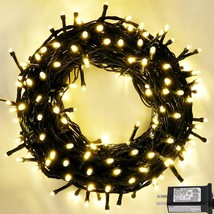 Warm White Christmas Lights, 200 Led 66 Ft Twinkle Fairy String Lights With For  - £25.57 GBP