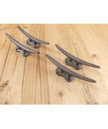 4 Cleat Boat Hooks Handles Pull Cast Iron Ship Dock Nautical Decor Rusti... - €23,00 EUR
