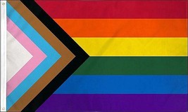 Rainbow Progress Pride Flag - 3x5 Ft - £16.07 GBP
