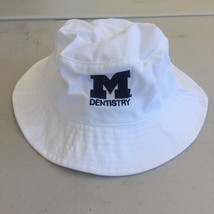 University of Michigan School of Dentistry Bucket Hat White Blue Block M - £7.41 GBP