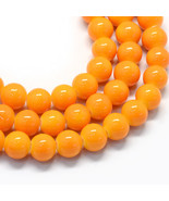 Orange Glass Beads 8mm Halloween Jewelry Supplies Creamsicle BULK Wholes... - $95.90 MXN