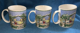 Habitat Americana TOWN &amp; COUNTRY Omnibus by Fitz &amp; Floyd Cups 4” Mugs Set of 3 - £18.37 GBP