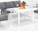 Patio Furniture, 4-Piece Patio Set With Dining Table, Modern Aluminum Fr... - $1,519.99