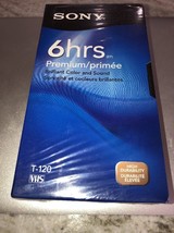 Sony T-120 Premium Grade 6hrs Blank VHS Tape -BRAND NEW + SEALED!-SHIPS ... - $7.80