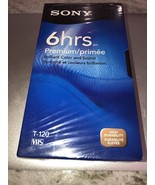 Sony T-120 Premium Grade 6hrs Blank VHS Tape -BRAND NEW + SEALED!-SHIPS ... - $10.74 CAD