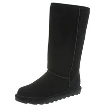 Bearpaw ELLE TALL Womens Black Suede Slip On Water Resistant Boots Wool ... - £55.72 GBP