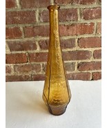 Vintage Amber Grapes Fruit Leaves MCM Italian Empoli Genie Bottle Decant... - $39.59