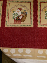 Daisy Kingdom Country Santa Past & Presents 3 Panels  45" w X 71" Long - $13.85