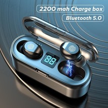 TWS Bluetooth 5.0 Earphones 2200mAh Charging Box Wireless Headphones No Delay Ea - £11.99 GBP+