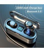 TWS Bluetooth 5.0 Earphones 2200mAh Charging Box Wireless Headphones No ... - £11.79 GBP+